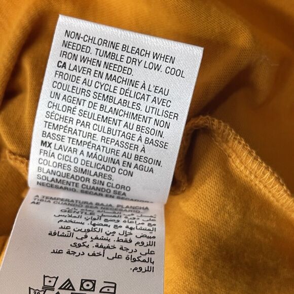 Bar III Medium Cropped Top One-Shoulder Cap Sleeve Stretch Dark Yellow - Picture 7 of 7